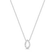 dewdrop diamond silver pendant UK DIDSP a main
