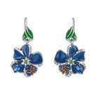 blue garden floral pendant and earring set UK BGFS b two