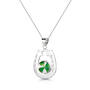 my lucky clover silver pendant UK MLUCP a main