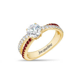 Personalized Birthstone Beauty Ring with Free Matching Pendant 11318 0012 n ring