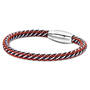 mens red white blue magnetic bracelet UK MRWBB a main