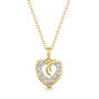 golden wave diamond heart necklace UK GWDN a main