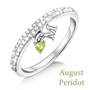 personalised birthstone initial charm si UK BSIR2 h eight