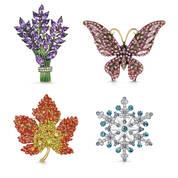 seasonal sparkle brooch set UK SESBS a main