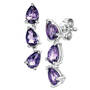 amethyst pear drop earrings UK AYDE a main