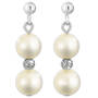 white gold sparkle pearl earrings UK WEPL a main