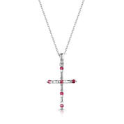 ruby revelation silver cross pendant UK RURP a main