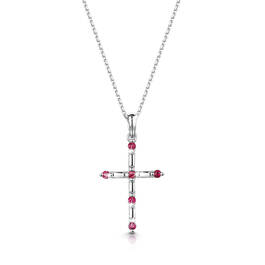 ruby revelation silver cross pendant UK RURP a main