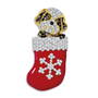 shih tzu pup in stocking brooch UK SPSTB a main