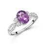 9ct white gold amethyst and diamond ring UK WADR a main
