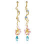 pansy enamel drop earrings UK PEDE a main