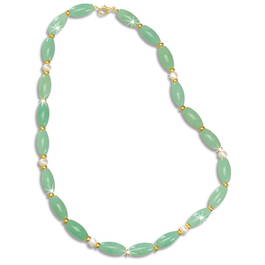 lucky aventurine pearl necklace UK ASN a main