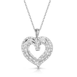 luxury diamond love heart pendant UK LDLHP a main