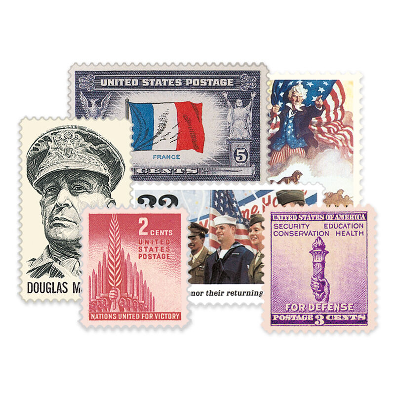 the world war ii u s stamp collection UK W2S b two