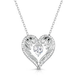 dancing cz angel wings pendant UK DACZP a main