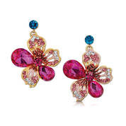 sparkling bouquet statement necklace and earring set UK SBSNS c three