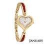 the personalised birthstone heart watch UK PHBW b two