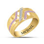 Diamond Stripe Mens Birthstone Ring 10738 0016 e june