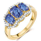 trilogy tanzanite diamond ring UK TDGR a main