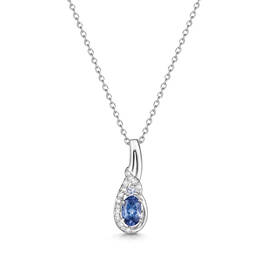 luxury diamond and tanzanite earrings with free pendant UK LDTS a main