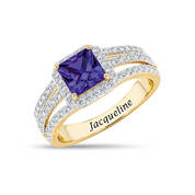 Personalized Birthstone Diamond Statement Ring 11315 0015 b february