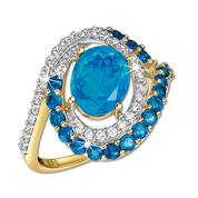 aqua bohemian blue opal ring UK ABBOR a main