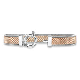 italian silver woven bracelet UK ISWB b two