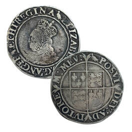 elizabeth i silver shilling UK E1SS a main