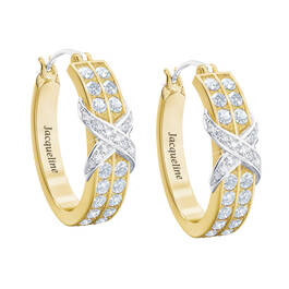 birthstone diamond kiss personalised ear UK BDKPE d four