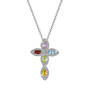 hope and faith gemstone cross pendant UK HFGCP a main