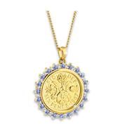 lucky sixpence tanzanite diamond pendant UK TDSXP a main