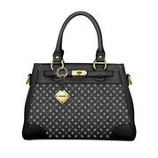 Personalized Initial Black Handbag UK IPBBS2 b main