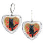 poppy the black cat crystal earrings UK CPOPE2 a main
