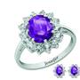 the birthstone halo jewellery set UK BSHJS g seven