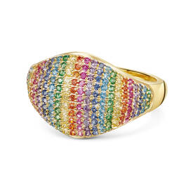 captivating rainbow cocktail ring UK CARCR b two