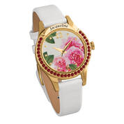 PINK RUFFLES FLOWER WATCH UK PIRUW b left