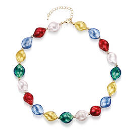 venetian rainbow murano necklace UK VRMN b two