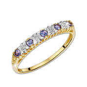 tanzanite eternity 9ct gold ring UK TZER2 a main
