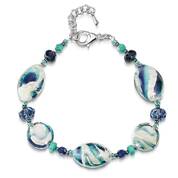 blue wave murano bracelet UK BWMB a main