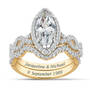 personalised marquise bridal set UK PMBRS a main