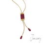 birthstone fire bolo necklace UK BFBN a main