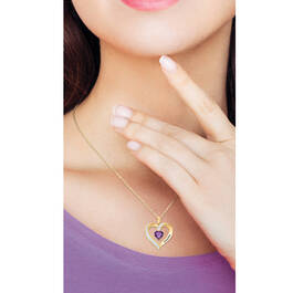 My Daughter I Love You Personalized Amethyst and Diamond Pendant 2701 0057 m model