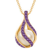 Loves Embrace Pearl Birthstone Necklace 10144 0014 b february