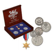 the ve day 1945 silver coin set UK VEDSC a main