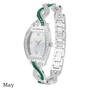 birthstone swirl bracelet watch UK BSWB e may
