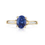 divine tanzanite and diamond 9ct gold ring UK DIVR b two