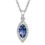 eye of tanzanite diamond silver pendant UK ETDP2 a main