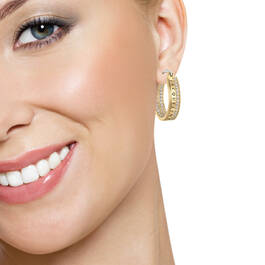 Sparkling Elegance Hoop Earrings 11665 0011 m model