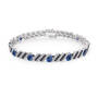 Personalized Black Diamond and Birthstone Bracelet 10776 0019 i september