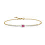 scarlet ruby teardrop 9ct gold bracelet UK RTGB b two